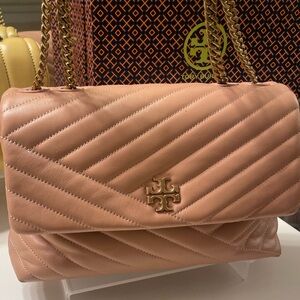 Tory Burch Blush Quilted Chain-Handle Shoulder Bag